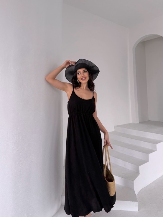 Siyah Kuğu Askılı Siyah Elbise Siyah Kuğu Askılı Siyah Elbise